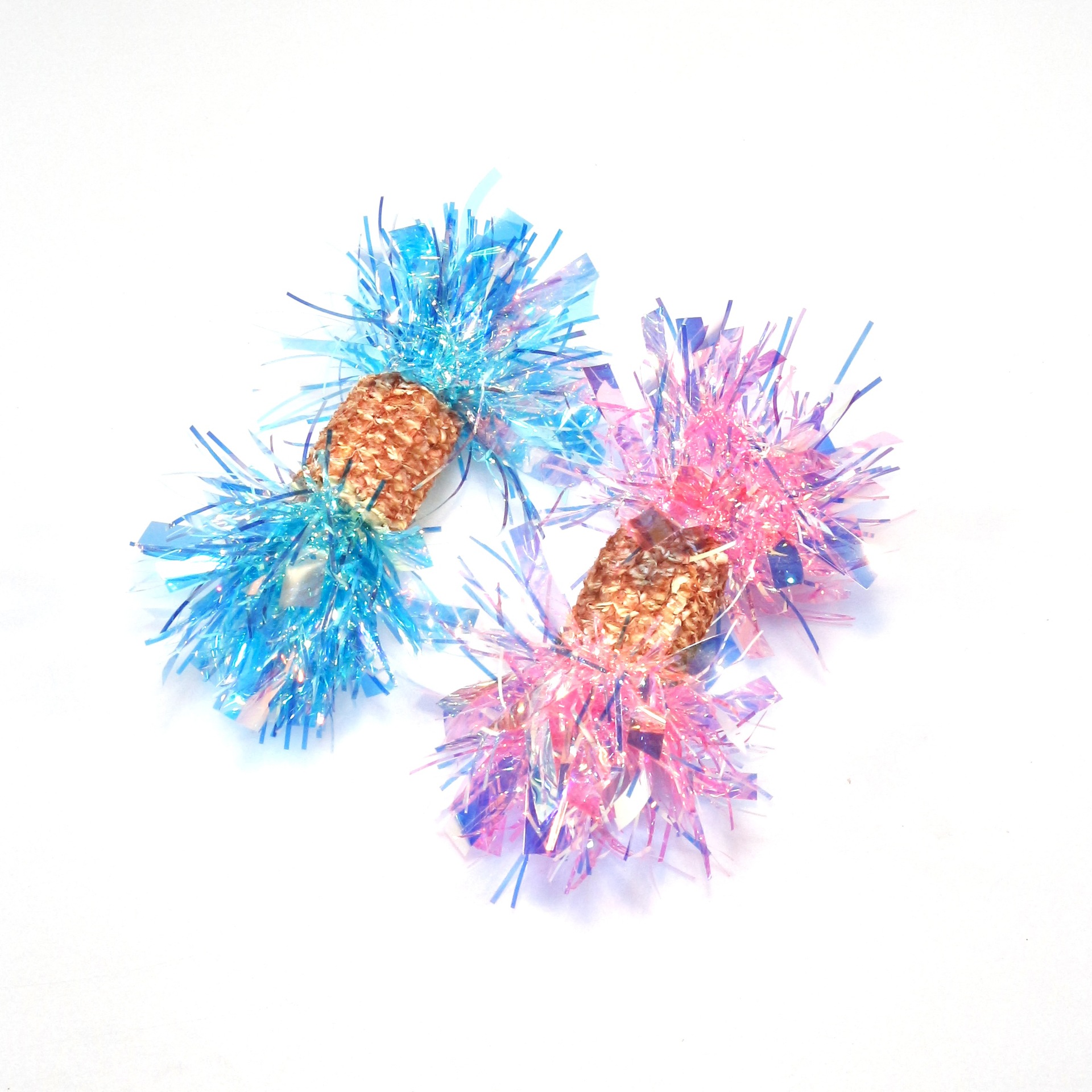 Cornflower Cat Solo Play Toy - Sparkle Tinsel Cat Toy for Indoor Feline Entertainment