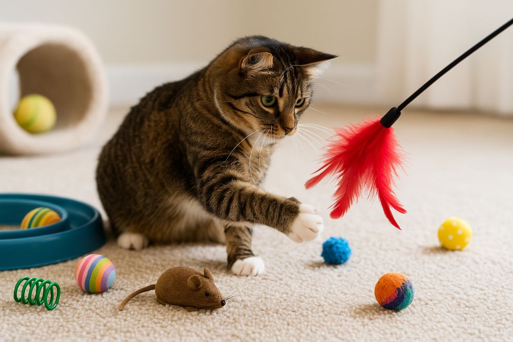 bulk cat toys and training