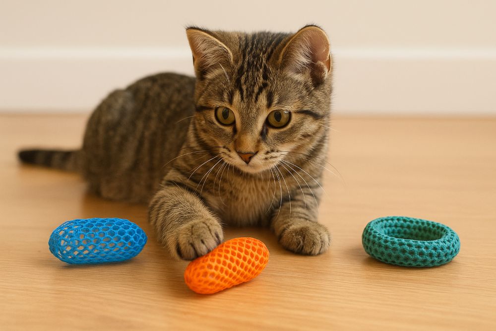 mesh cat toys