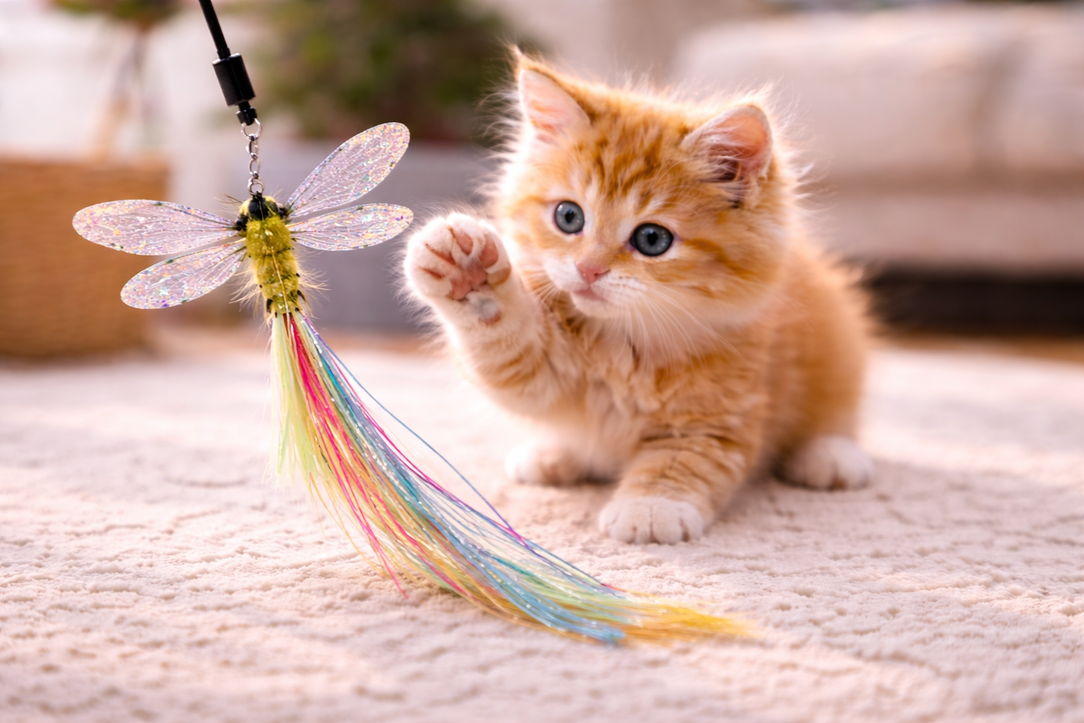 Flying Insect Cat Teaser: Bringing Aerial Hunting Instincts Into Interactive Play