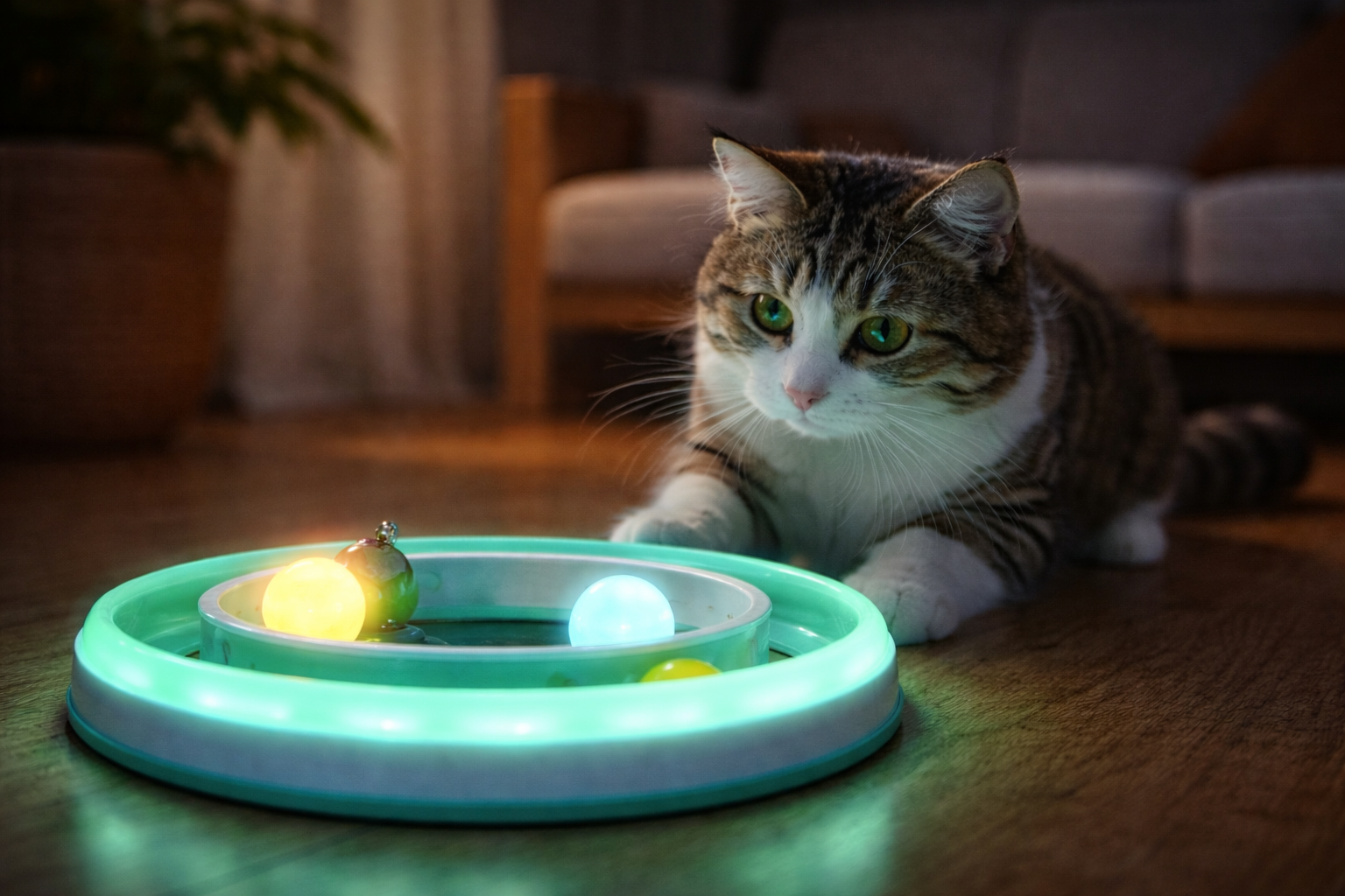 Nighttime Enrichment for Indoor Cats: Understanding the Value of a glow in the dark cat toy