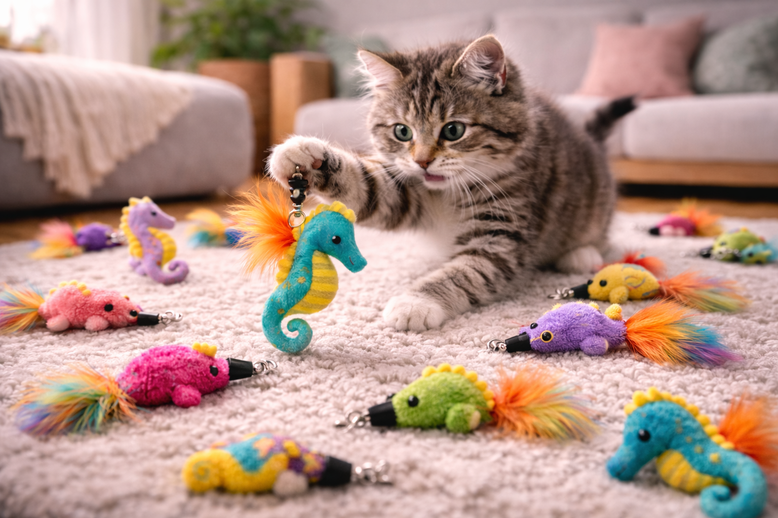 Managing Interactive Toy Lifecycles with a Smart Upgrade: The seahorse cat wand replacement head