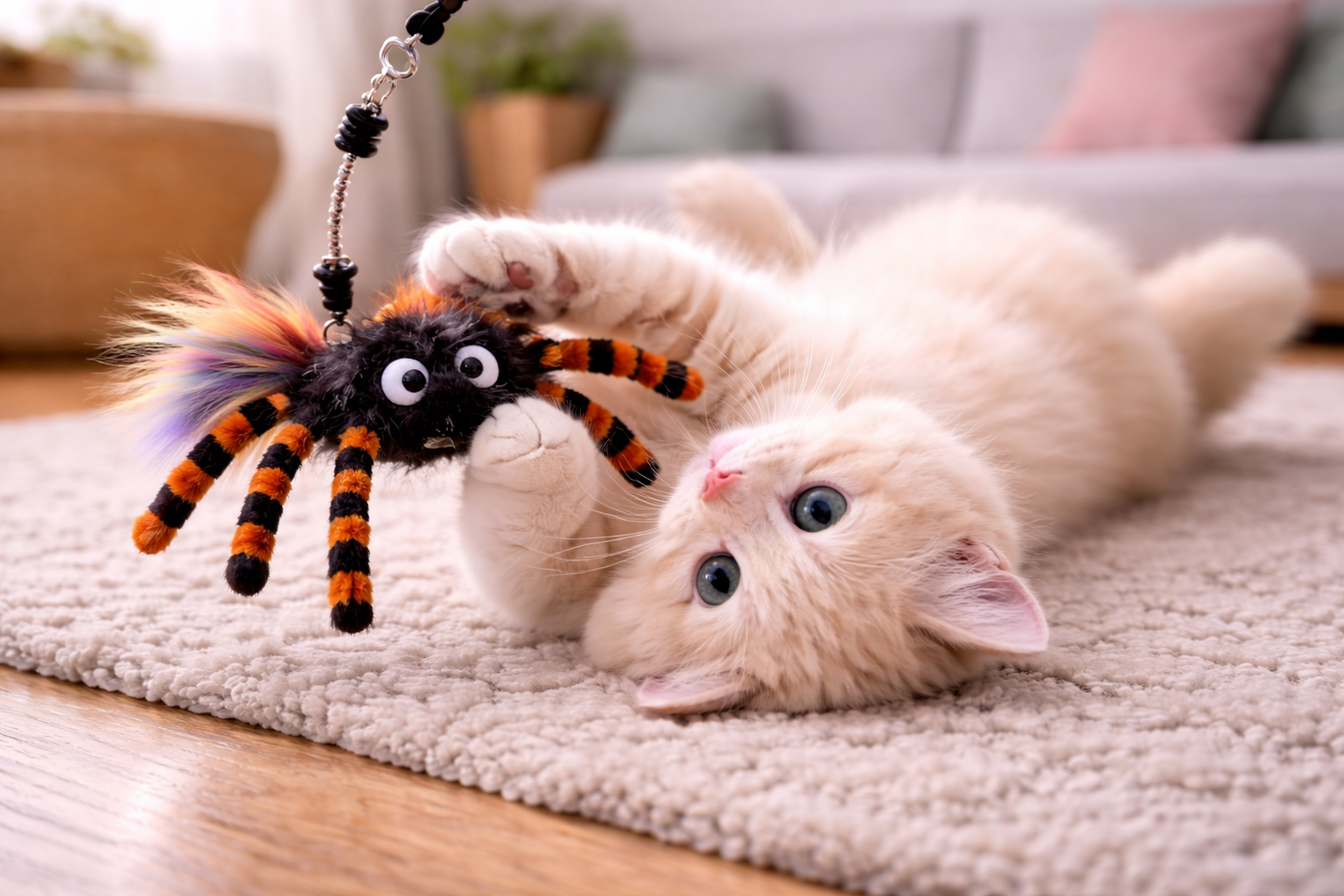 Triggering Natural Hunting Responses with a Smart spider cat wand replacement head