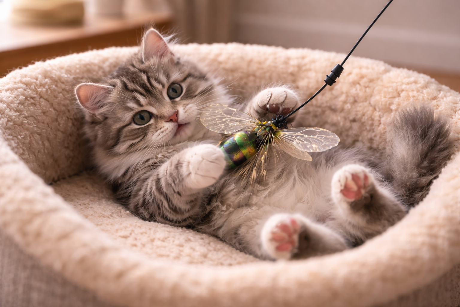 Realistic Insect Cat Toy Attachment That Elevates Everyday Interactive Play