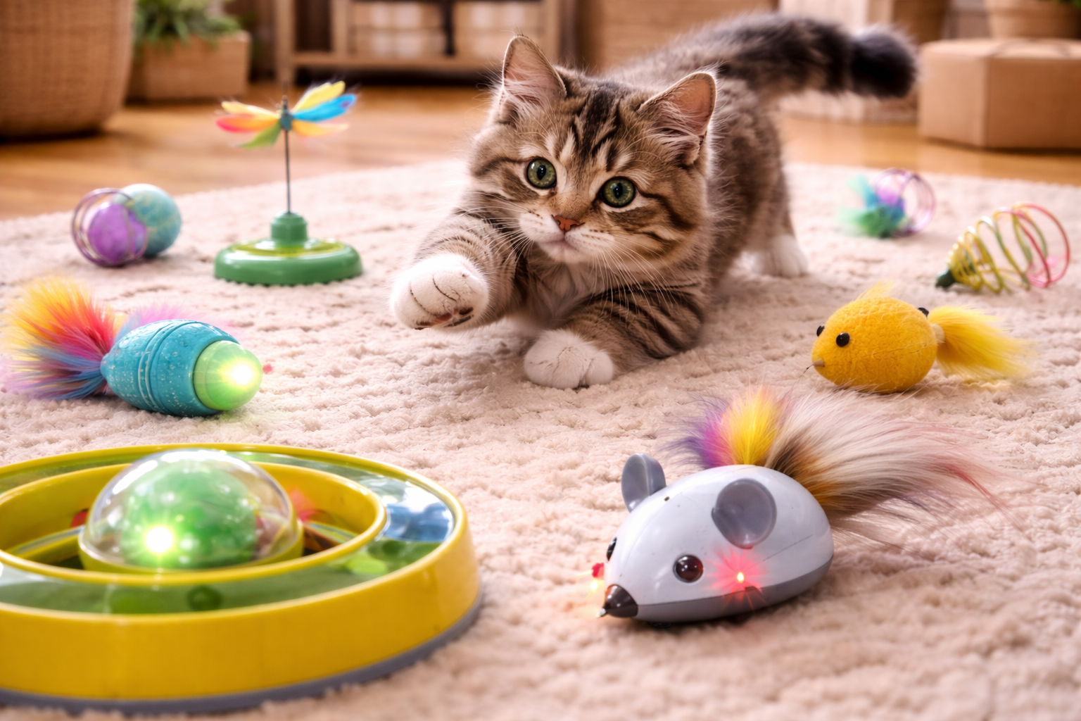 Boosting Feline Activity Levels with High-Performance Cat Chasing Toys