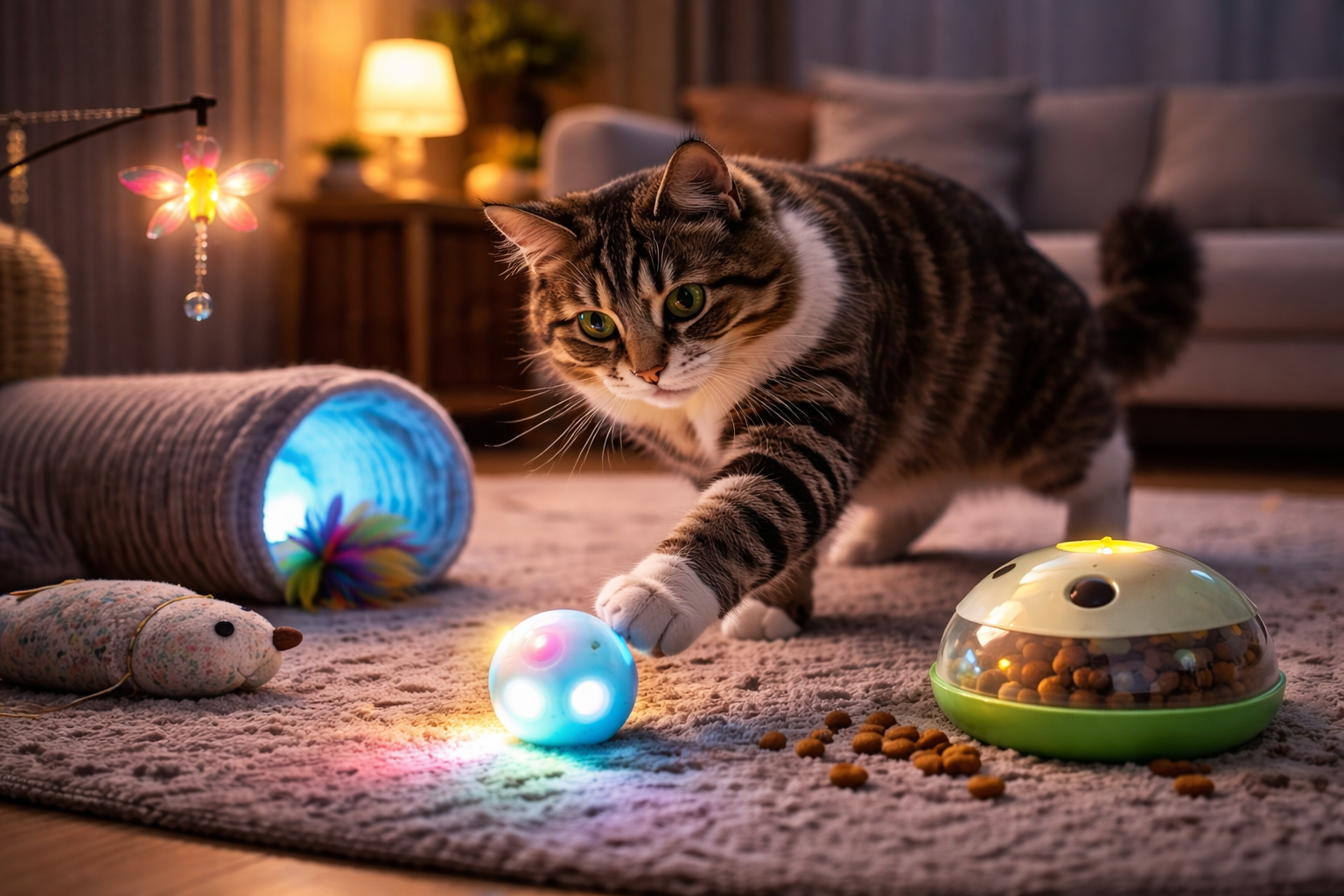 Helping Restless Cats Settle Better at Home With the Right Cat Toys for Nighttime