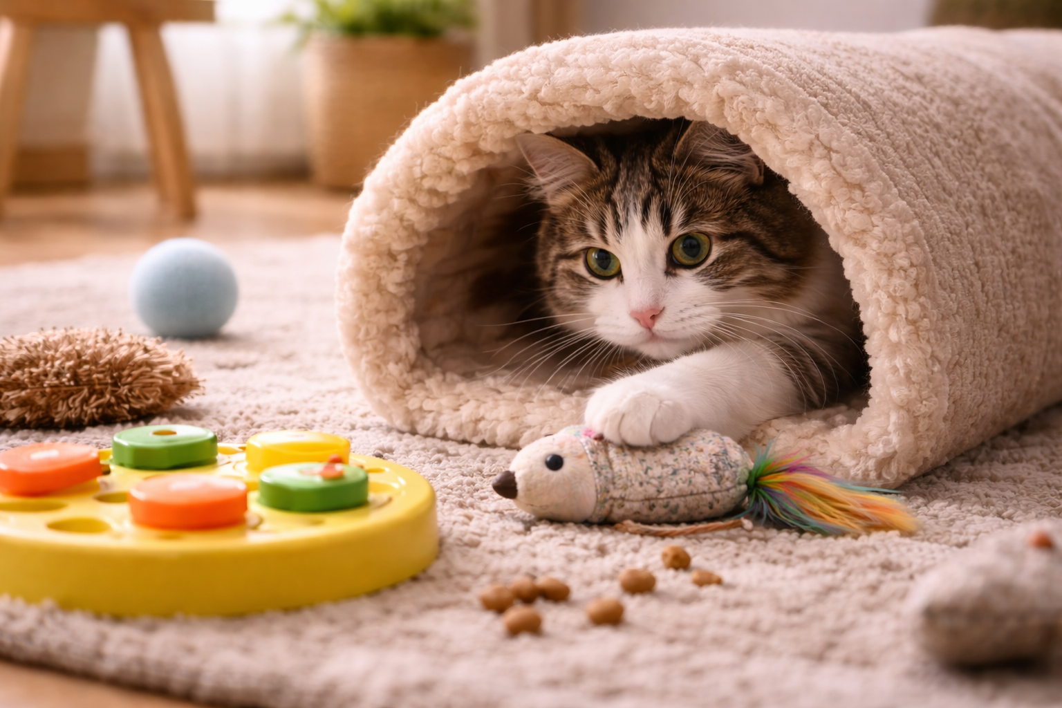 Gentle Play Ideas and Cat Toys for Shy Cats That Help Build Confidence Indoors
