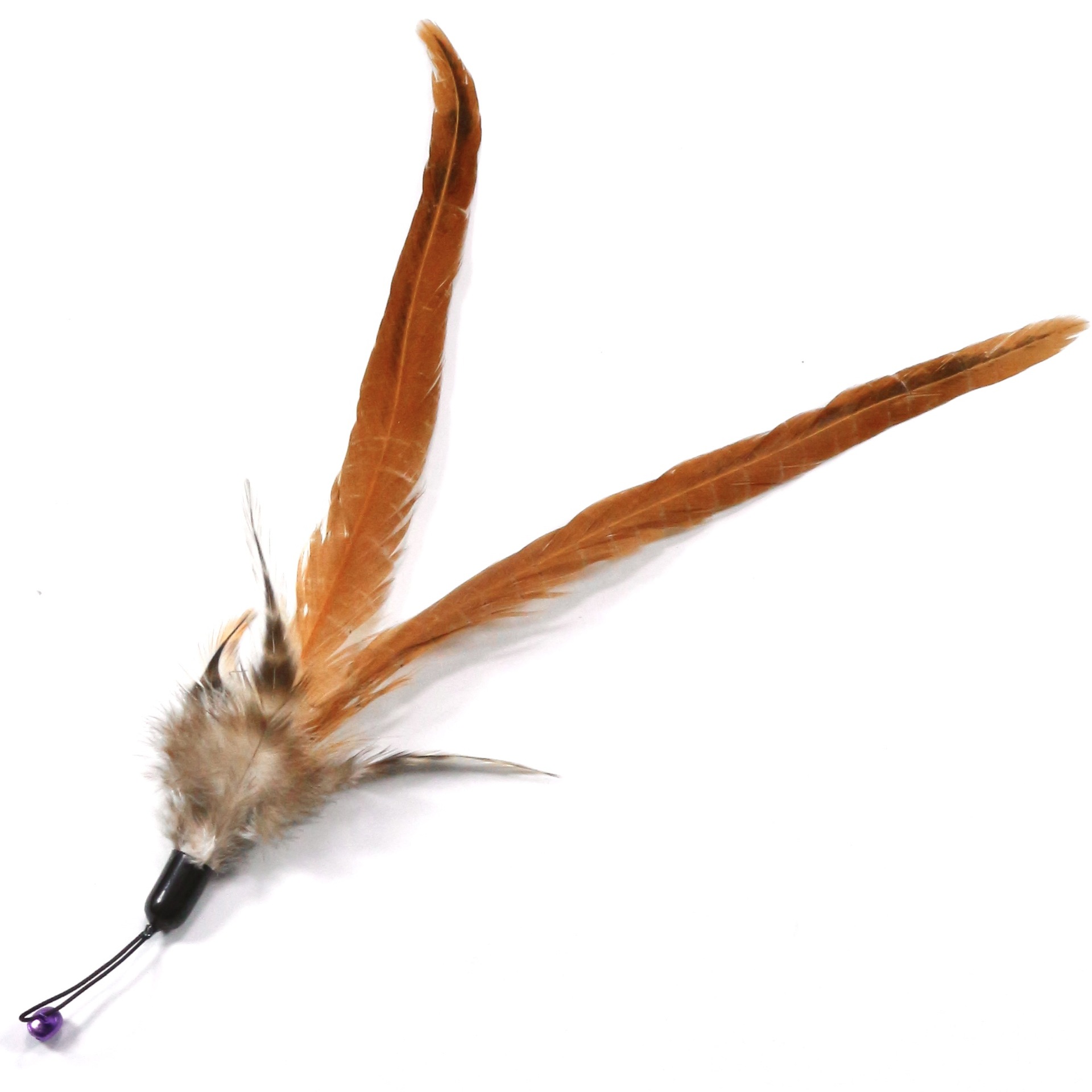 25cm Large Rooster Tail Cat Wand Replacement Head | Feather Cat Teaser Wand Refill