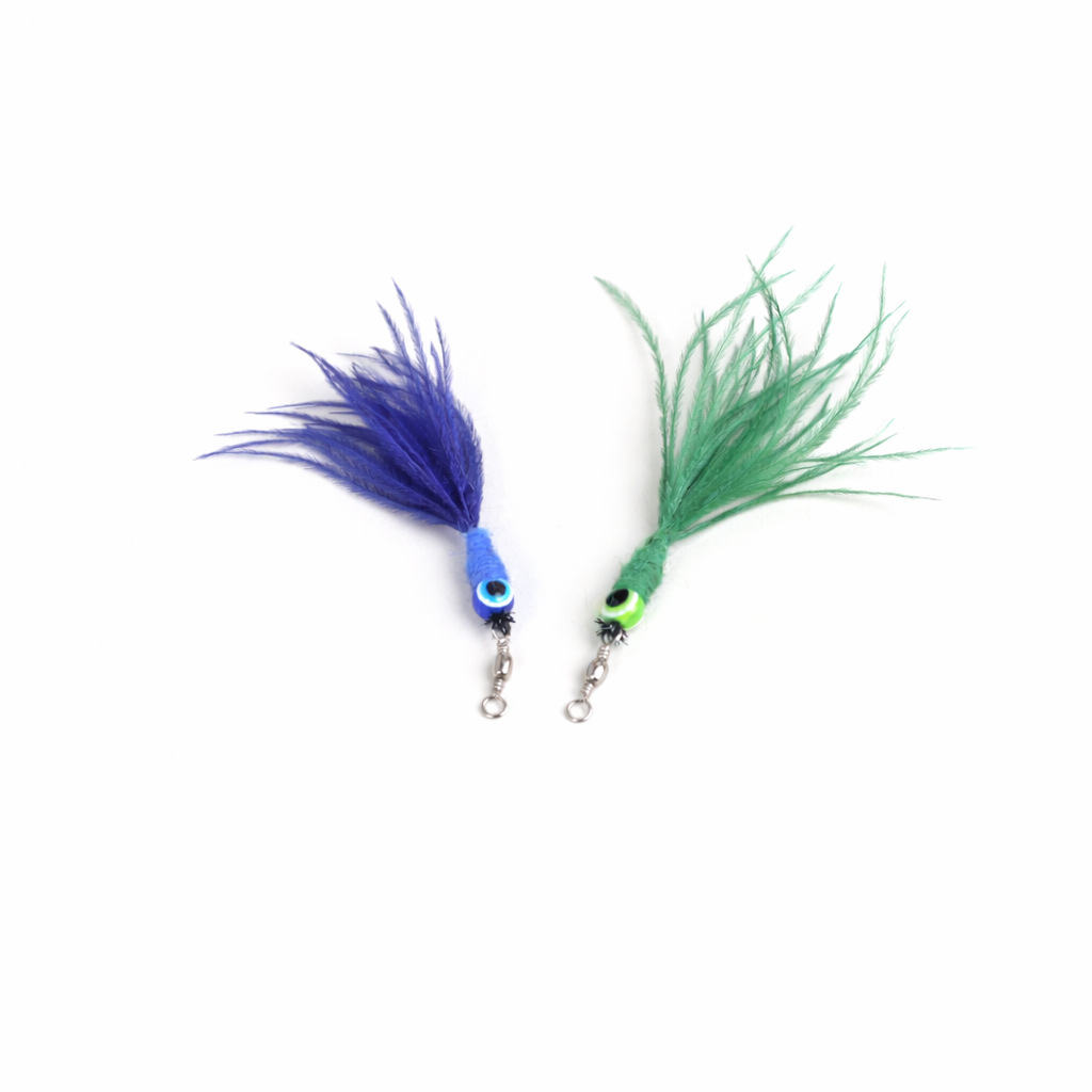 Small Fish Teaser Wand Replacement Head | Feather Cat Toy Accessory