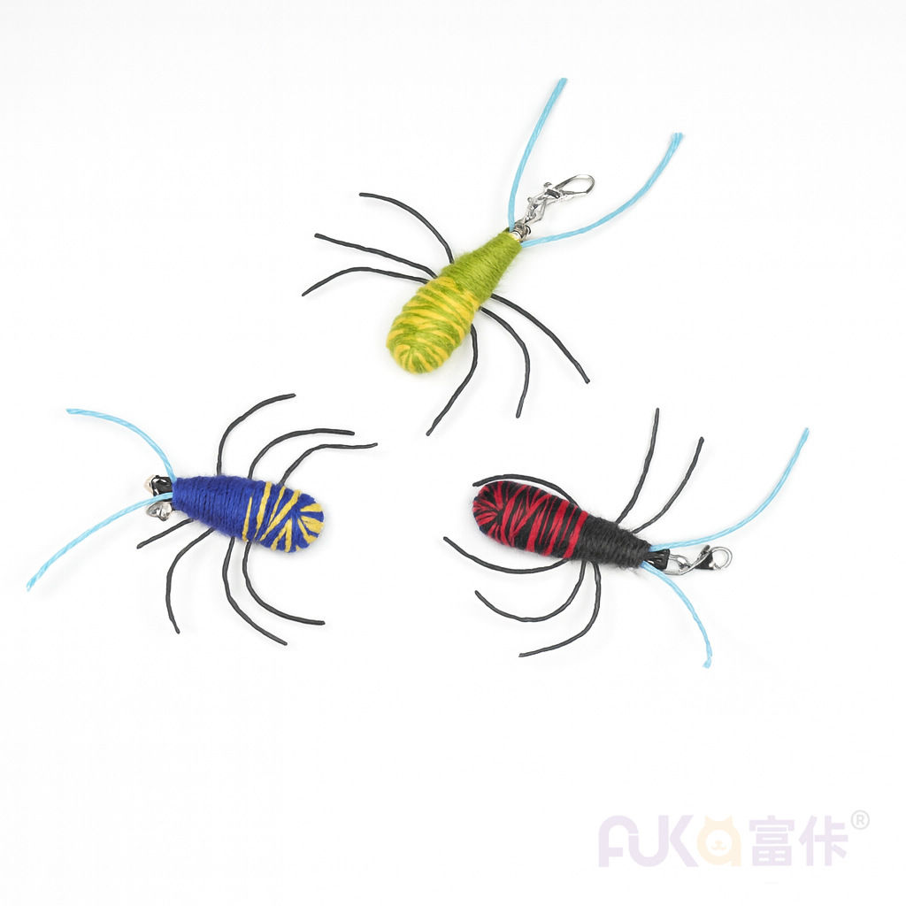 Catnip Beetle Cat Wand Replacement Head / Dual-Use Cat Toy | Wool Self-Play Cat Toy & Teaser Wand Refill