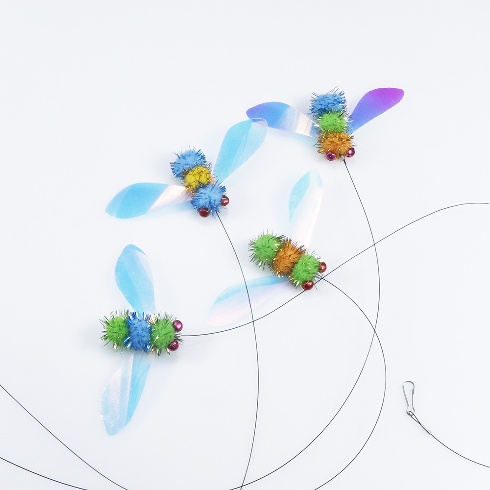 Fuka Brand Three-Ball Crinkle Paper Cat Toy Wand Replacement Head