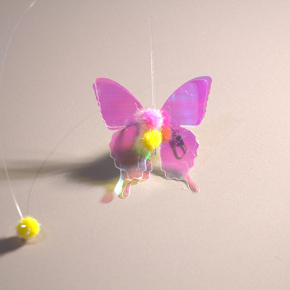 Fuka Iridescent Butterfly Cat Wand Refill – Interactive Replacement Attachment for Cats